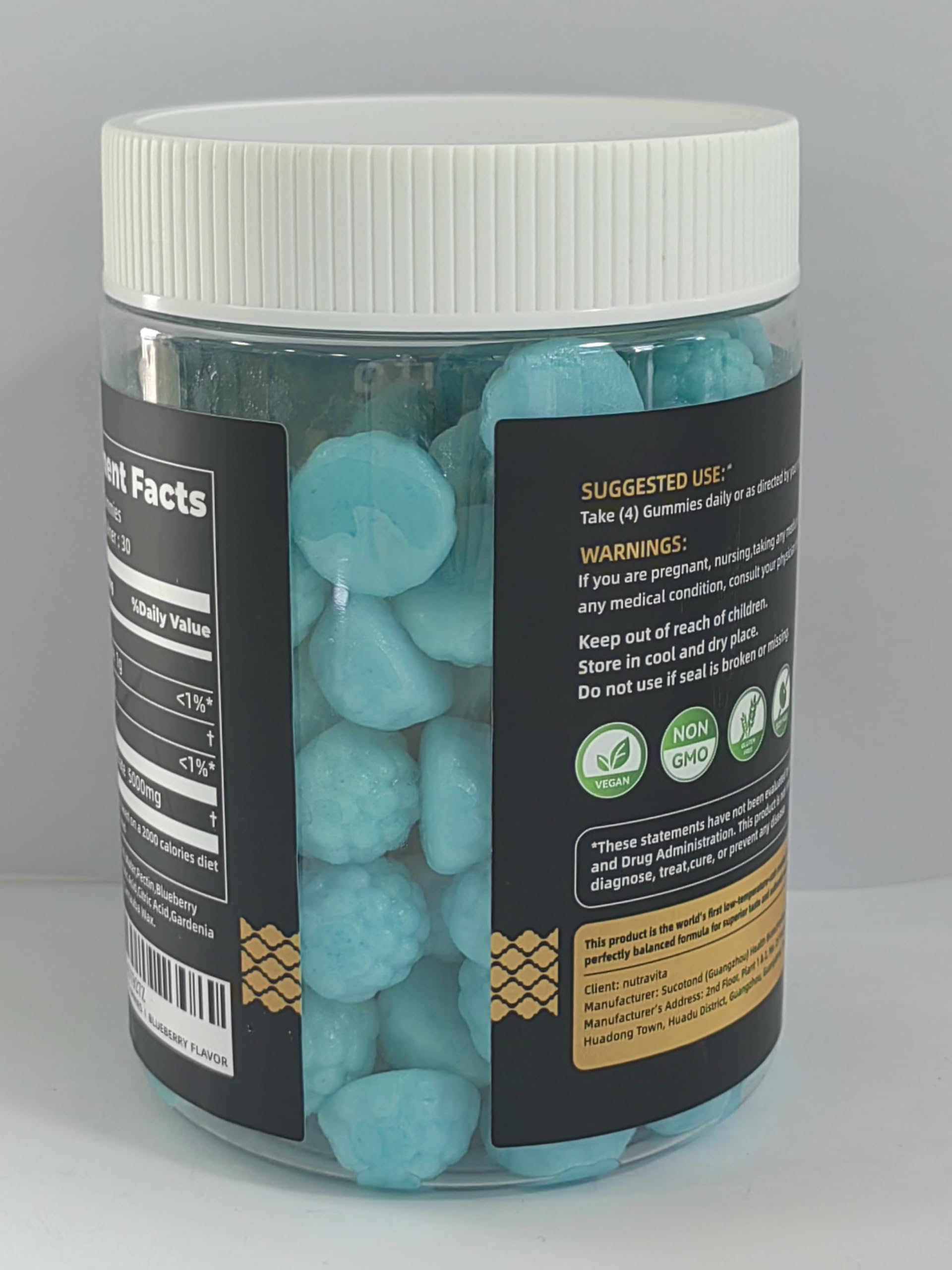 Nutravita Creatine Gummies sugar-free formula with no added sugar
