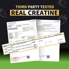 Nutravita Creatine Gummy apple-flavor bottle emphasizes tasty training support.