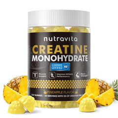 Nutravita Creatine Monohydrate Gummies bottle for daily energy support