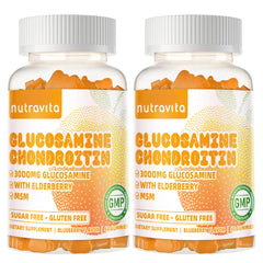 Nutravita glucosamine chondroitin gummies bottle for convenient joint support