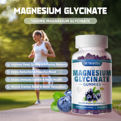 Nutravita Magnesium Glycinate Gummies daily-use scene with water to fit routine.