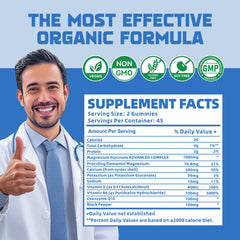 Nutravita Gummies ingredients image featuring CoQ10 and B6 for energy support.