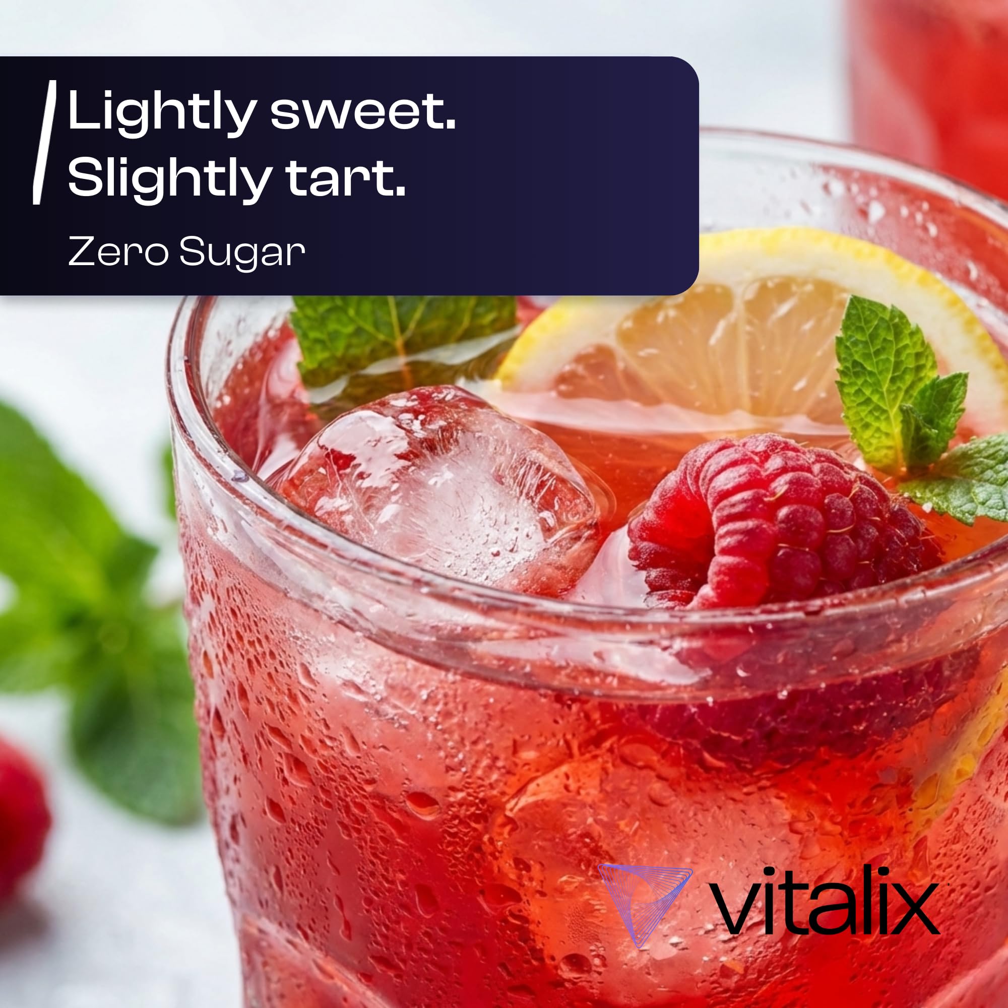 Teaspoon dissolving Vitalix powder in glass for quick calm