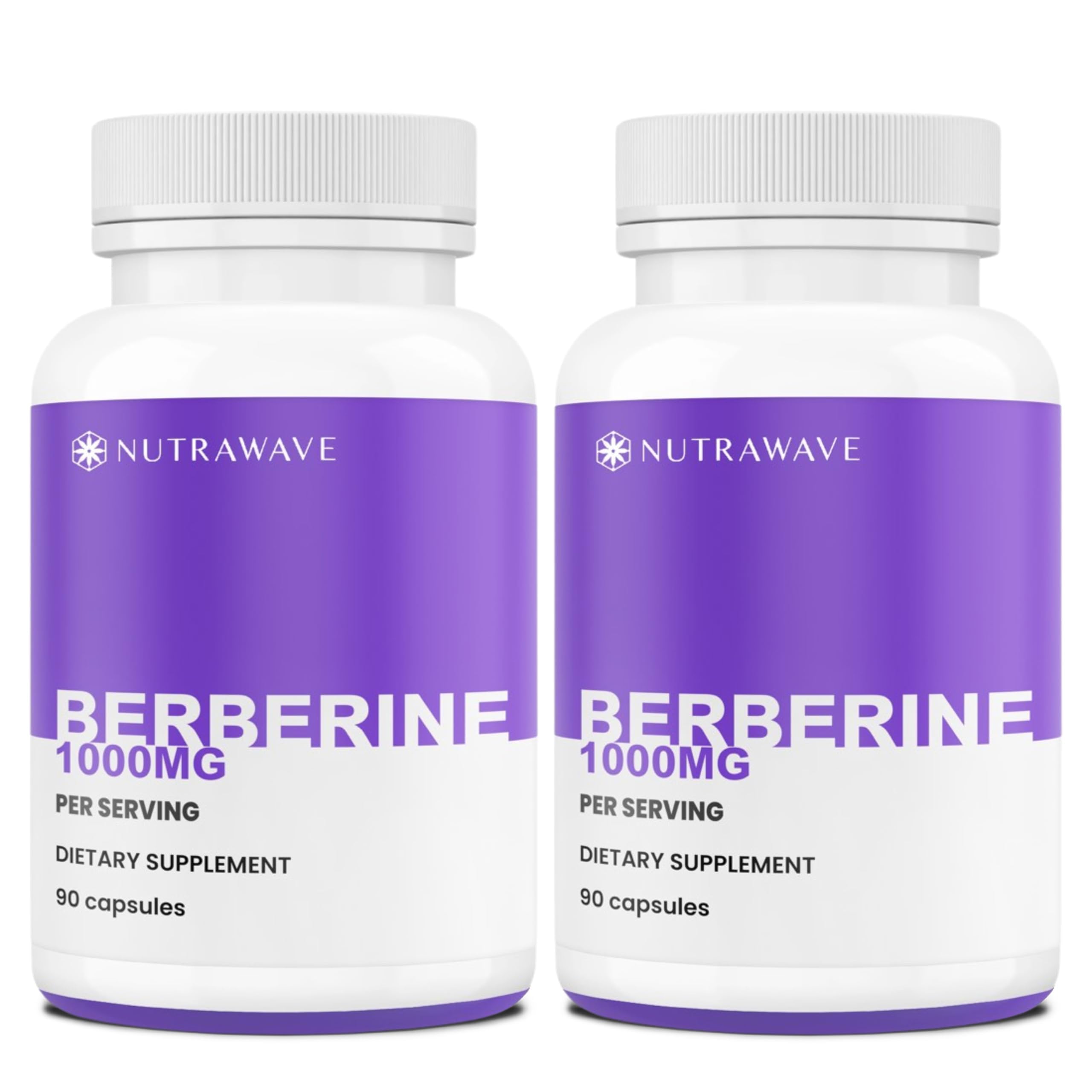 Nutra Wave Pure Berberine bottle shows 1000 mg serving for metabolism support