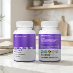 Nutra Wave Pure Berberine product packaging emphasizes third-party tested