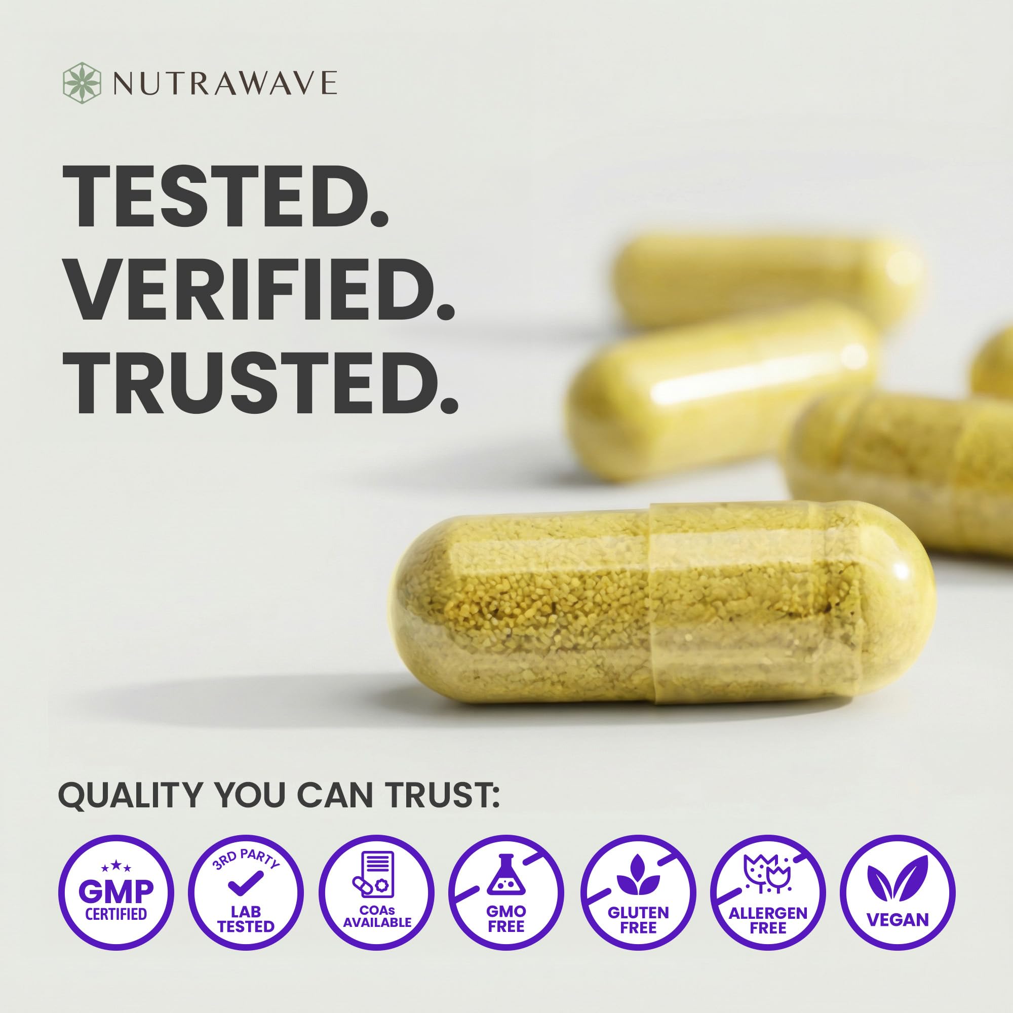 Nutra Wave Pure Berberine vegan-friendly symbol visible