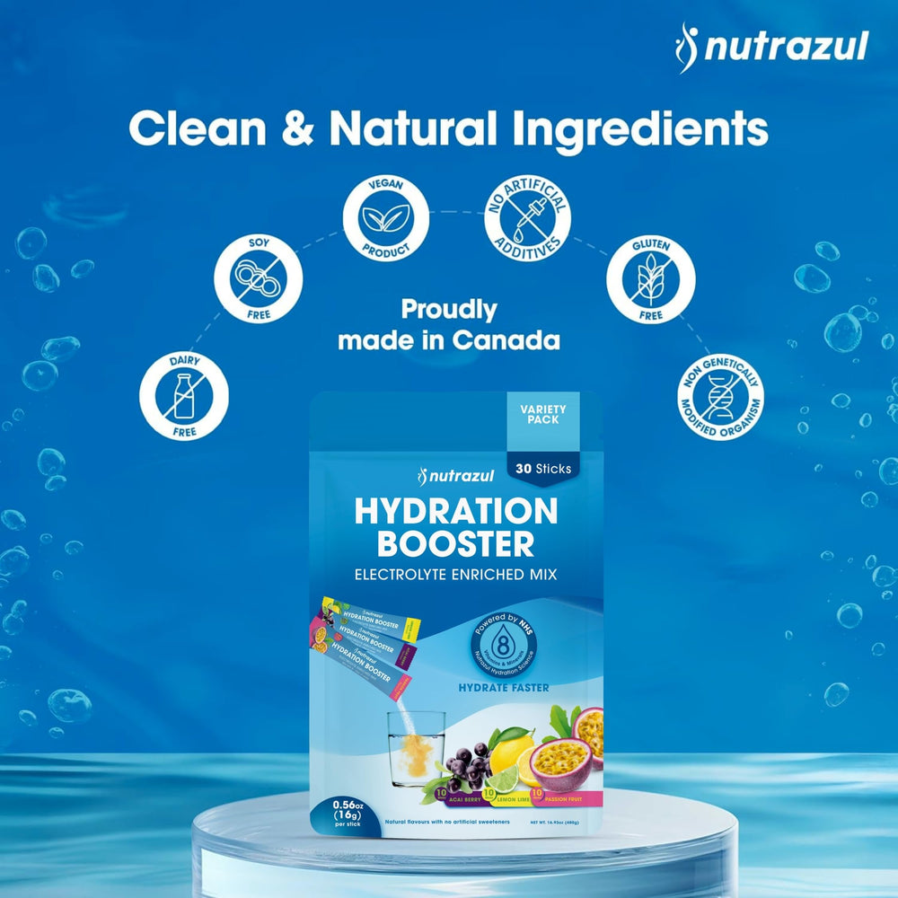 Nutrazul Hydration Booster on-the-go stick fits busy lifestyles.