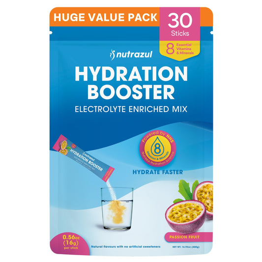 Nutrazul Hydration Booster pack ready for on-the-go hydration.