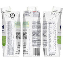 Nutren Junior Fiber Vanilla back label showing fiber blend and minerals for bone health support.