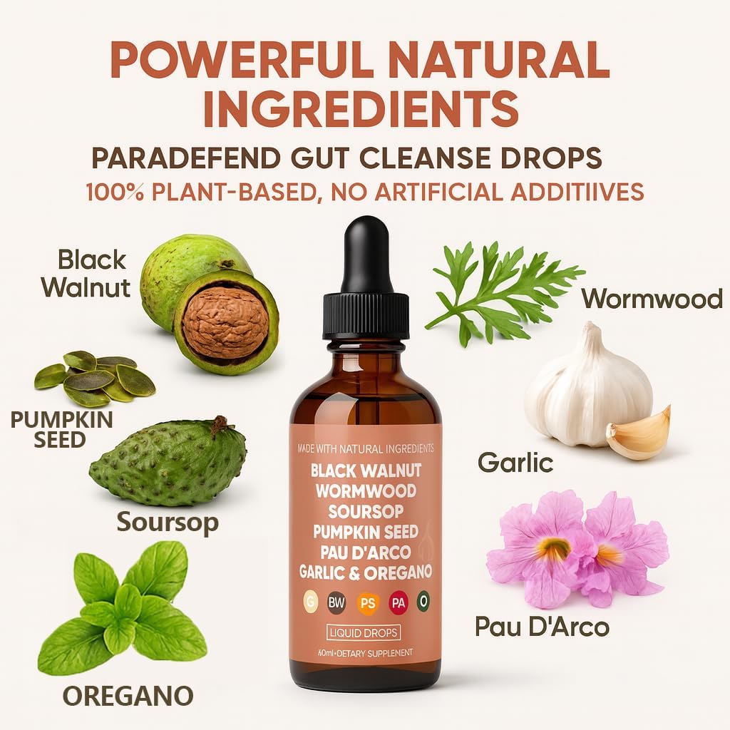Nutrevena Paradefend ingredients close-up highlighting wormwood and cloves for digestion.