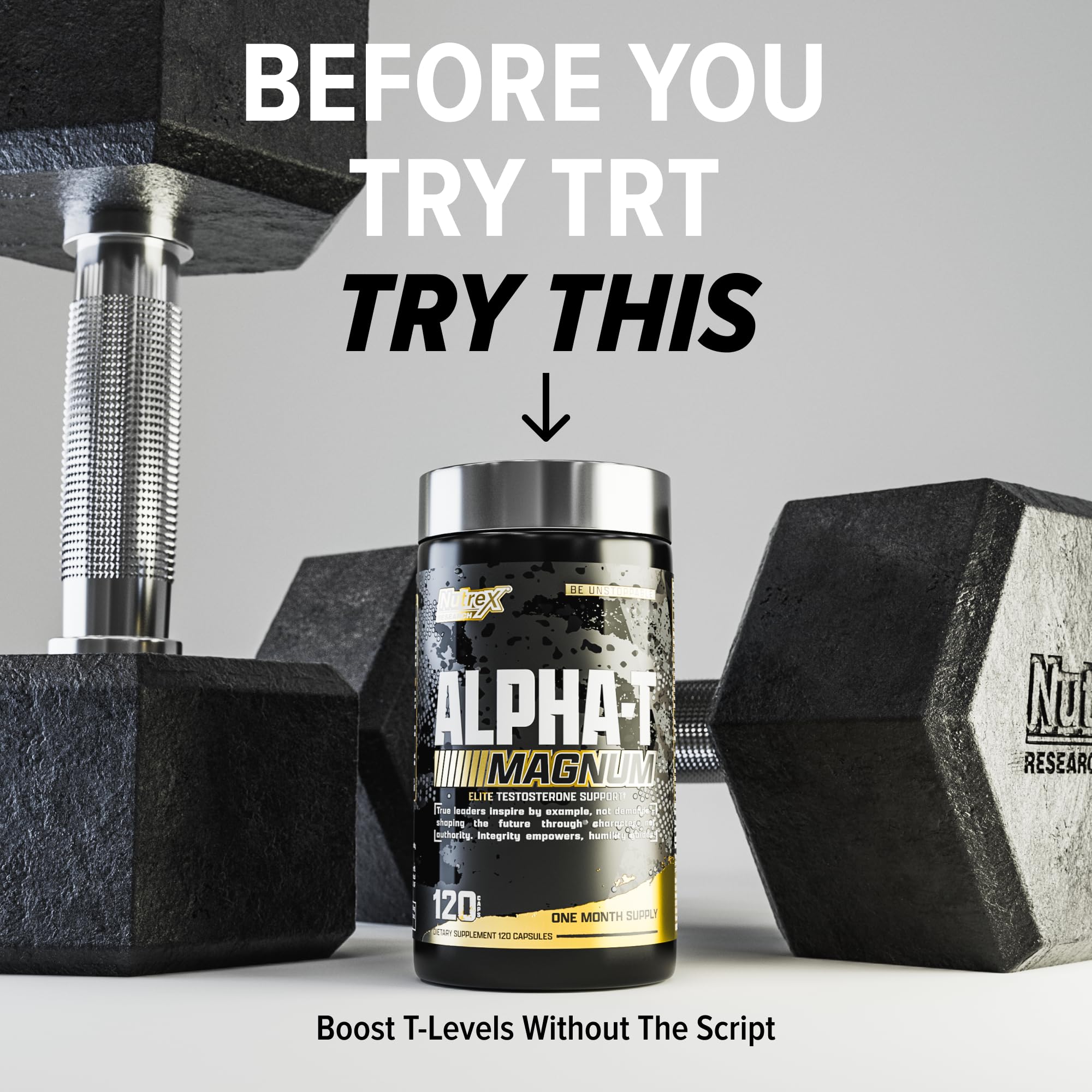 Packaging-details of Nutrex Alpha-T Magnum showing dosage guidance