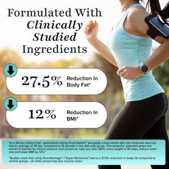 Nutrex GLP-1 packaging highlights GreenSelect Phytosome green tea extract benefits.