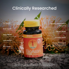 Nutrex Hawaii BioAstin harvested outdoors in Hawaiian ponds background.
