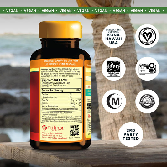 Nutrex Hawaii BioAstin softgels close-up for daily antioxidant support