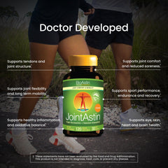JointAstin bottle pour demonstrates convenient daily softgel intake