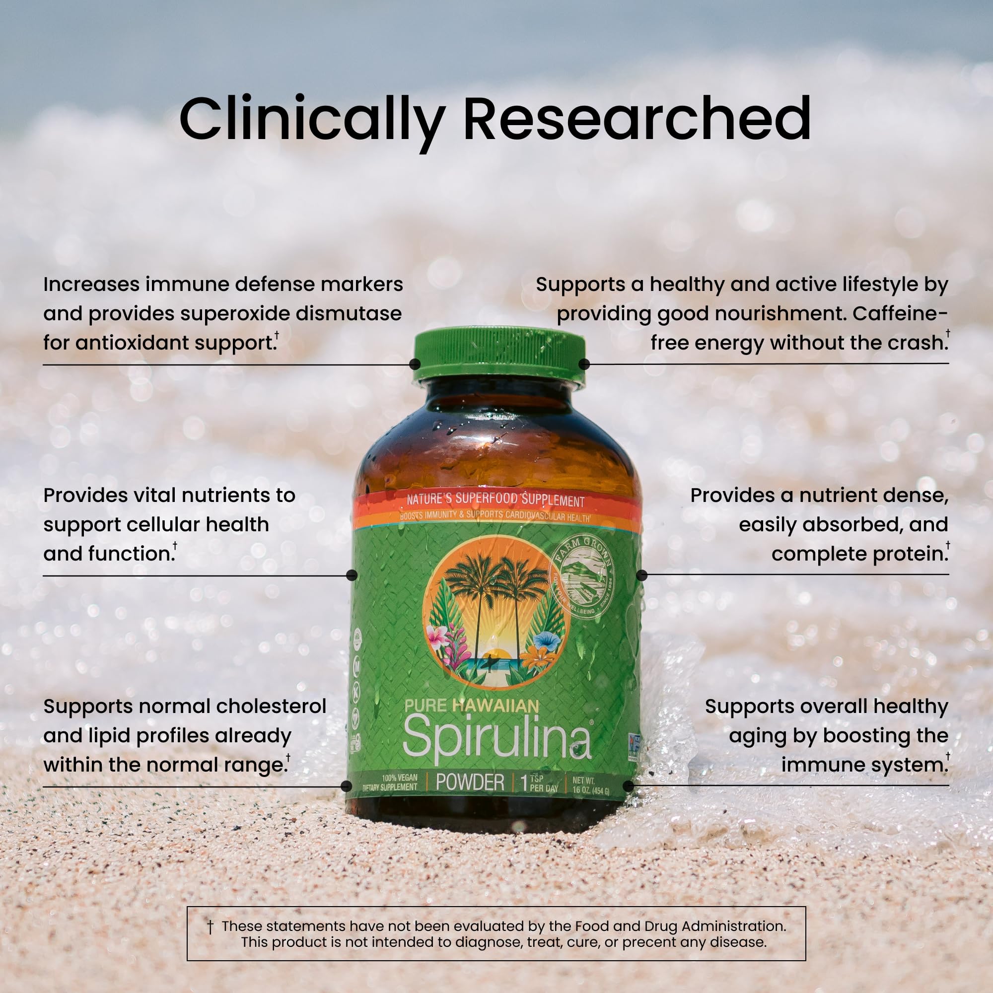 Nutrex Hawaii Kona farm spirulina field emphasizes origin-driven quality and traceability.
