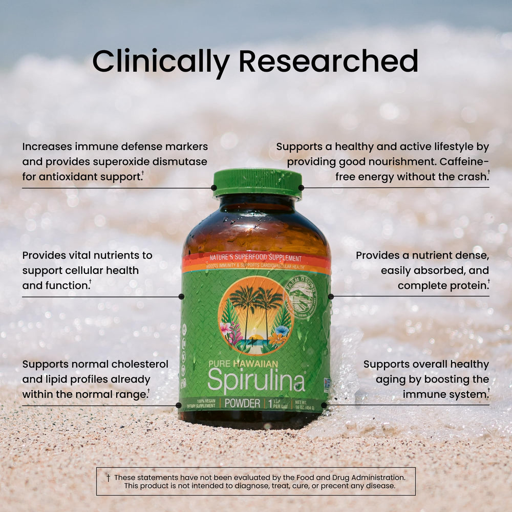 Nutrex Hawaii Kona farm spirulina field emphasizes origin-driven quality and traceability.