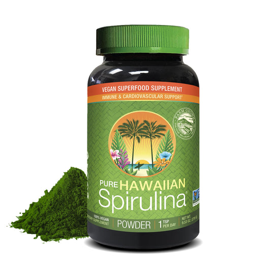 Nutrex Hawaii Spirulina powder jar for easy pantry blends