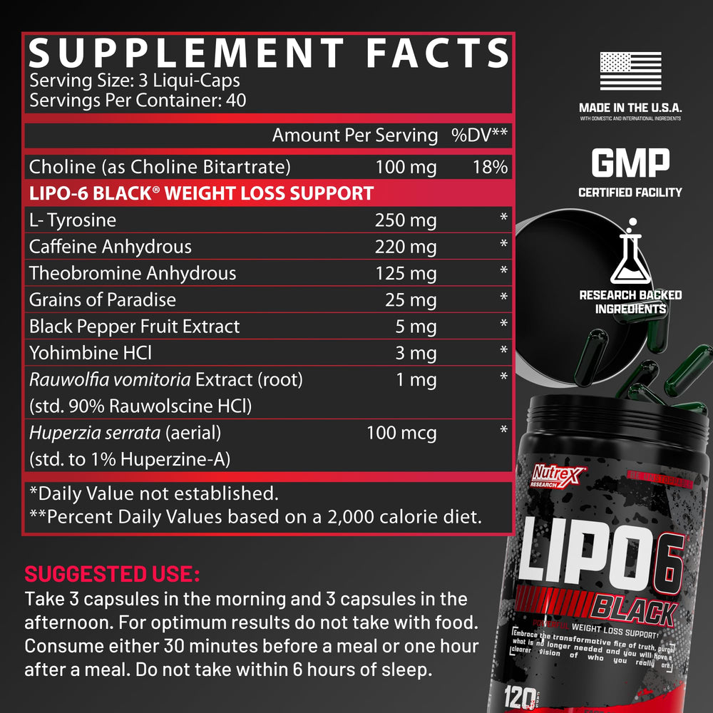 Gym scene with Lipo-6 Black Max for intensified training energy.