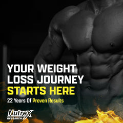 Rear label on Nutrex Lipo6 Black Intense bottle with dosing details