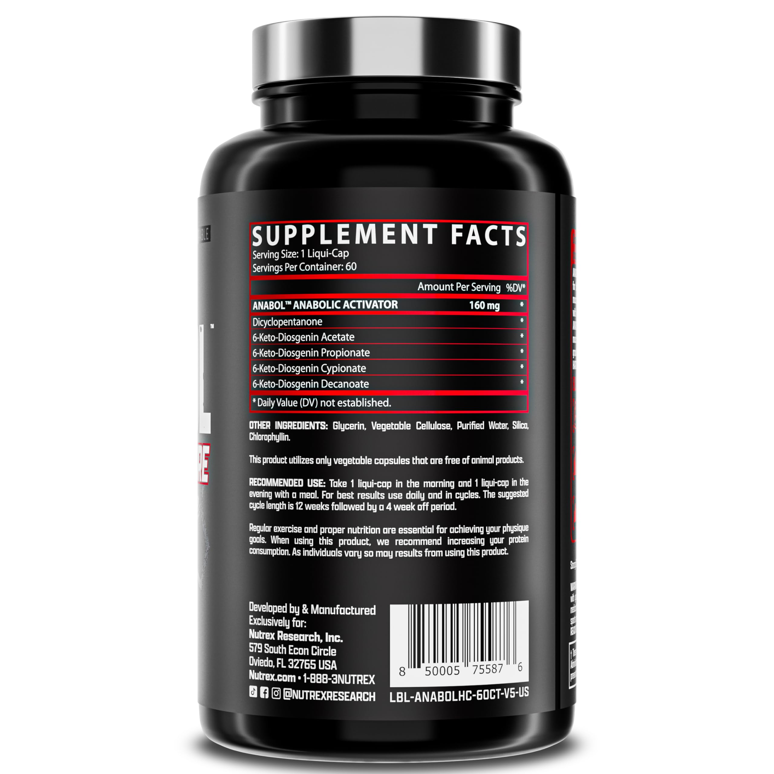 Anabol Hardcore vegetarian capsules ready for daily supplementation