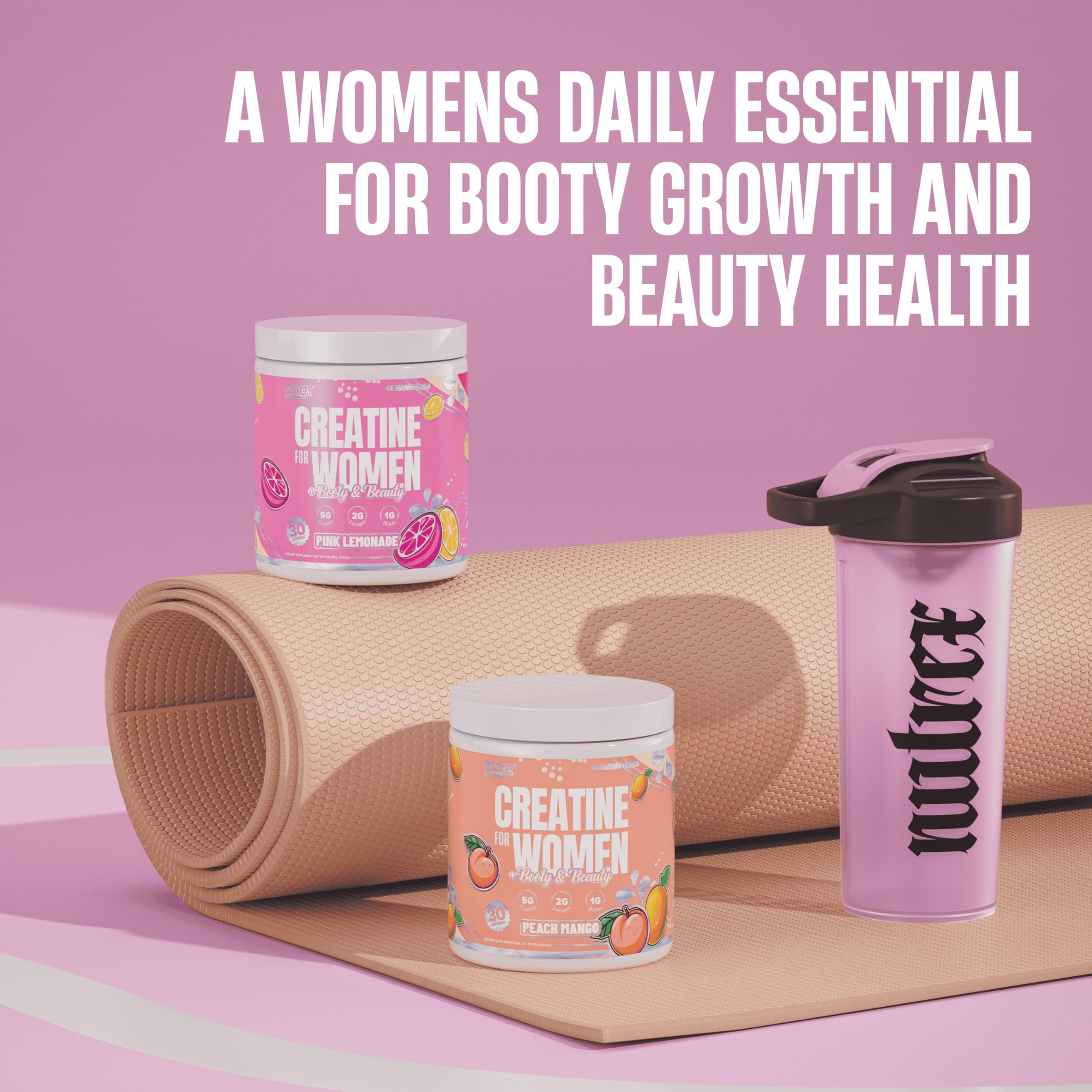 Close-up of Nutrex Research label highlighting clean ingredients for women athletes