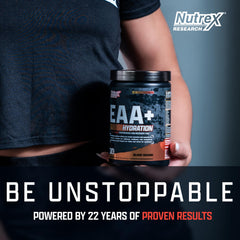 Nutrex Research EAA Hydration athlete during workout demonstrates on-the-go hydration.