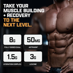 Nutrex Research EAA Hydration glass with fizz during gym session