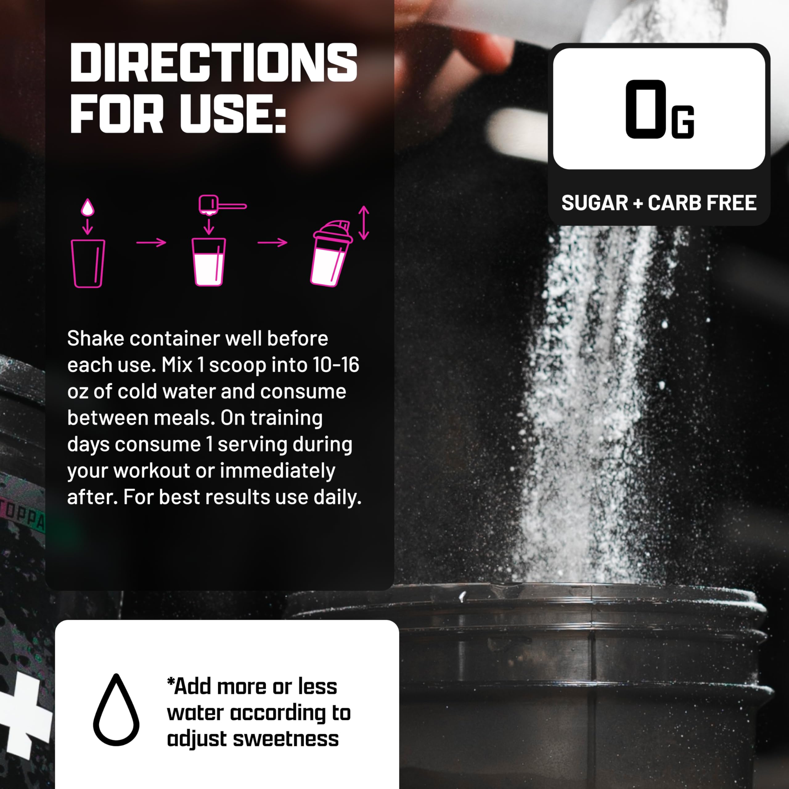 Nutrex Research EAA Hydration tub highlights 30 servings and convenient formula