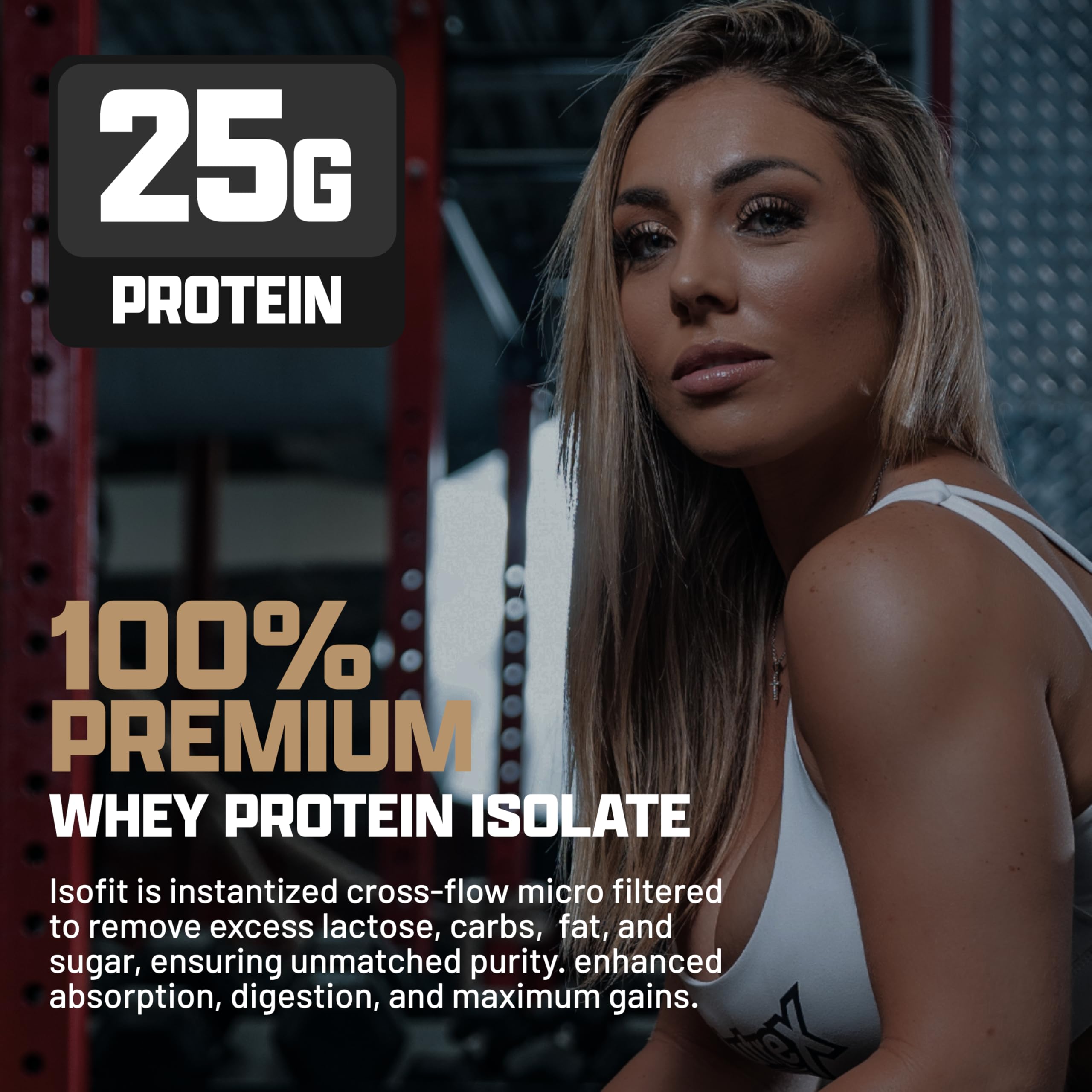IsoFit chocolate flavor seal and packaging ready for gym bag