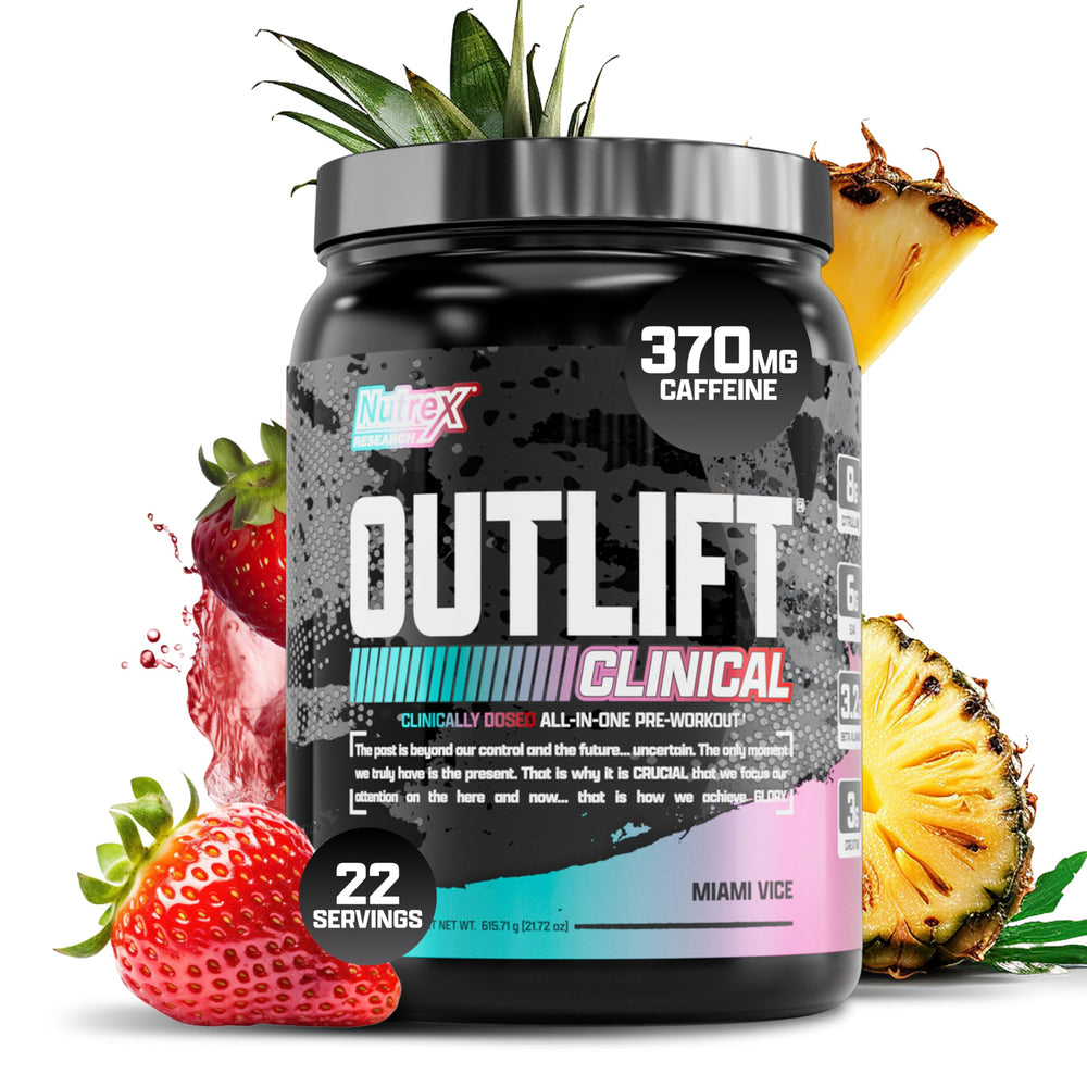 Nutrex Research Outlift Clinical bottle pour for pre-workout energy and focus