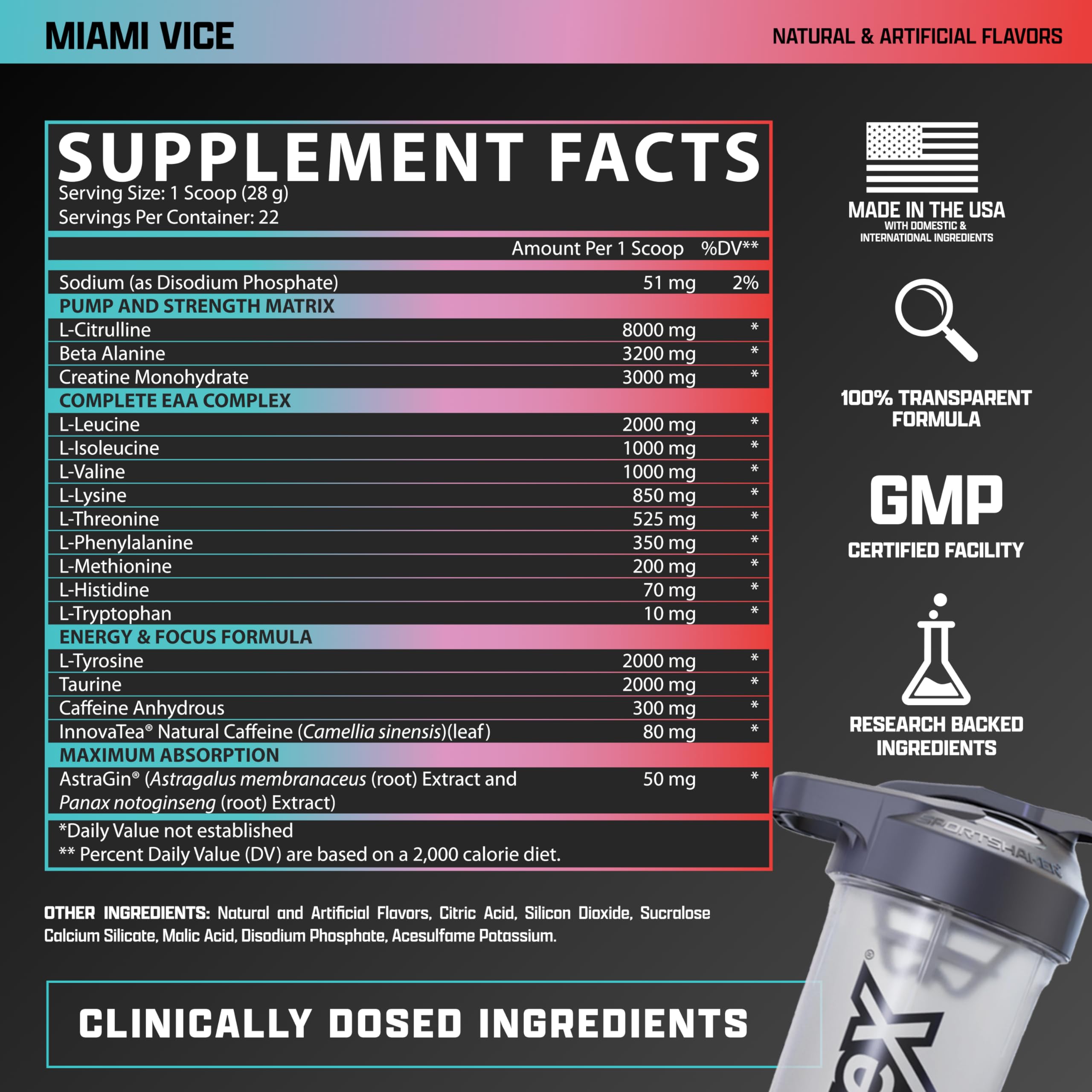 Nutrex Outlift Clinical scoop dispensing powder for easy dosing before workouts