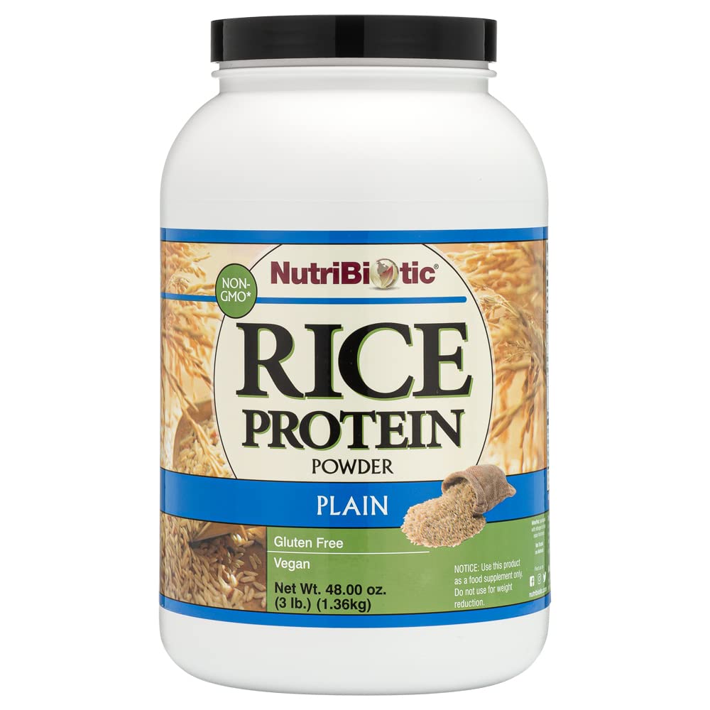NutriBiotic Plain Rice Protein bag ready for vegan gluten-free meals