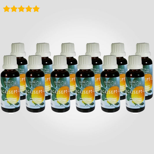 Nutri-Diem Agrisept L Antioxidant 30ml label close-up for quick recognition.