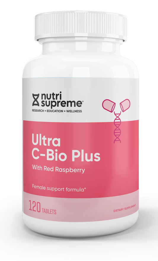 Nutri-Supreme Ultra C-Bio Plus bottle front for daily female wellness