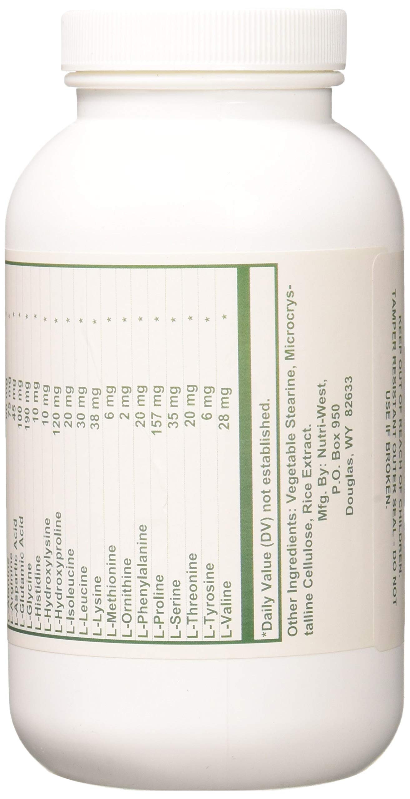 Nutri-West Amino All bottle label close-up showing United States origin
