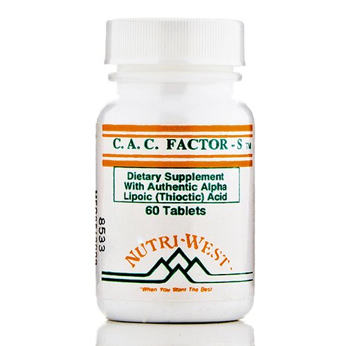 Nutri-West CAC Factor-S bottle label with clear dosage and usage guidance