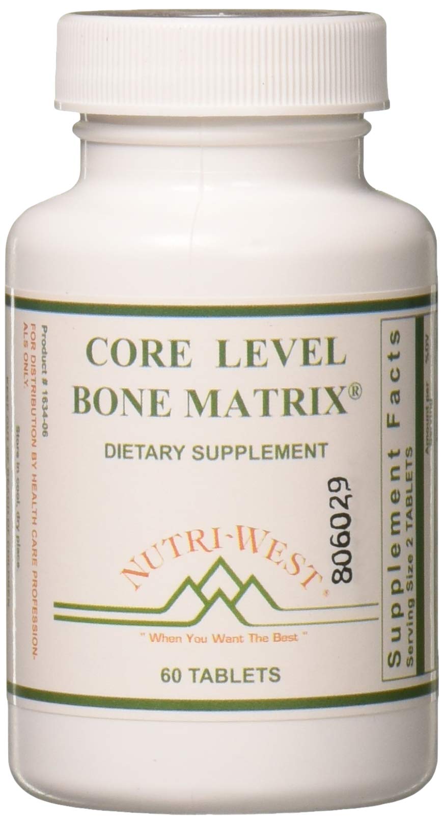 Nutri-West Core Level Bone Matrix bottle showing nutrient blend for bone health support