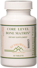 Nutri-West Core Level Bone Matrix bottle showing nutrient blend for bone health support
