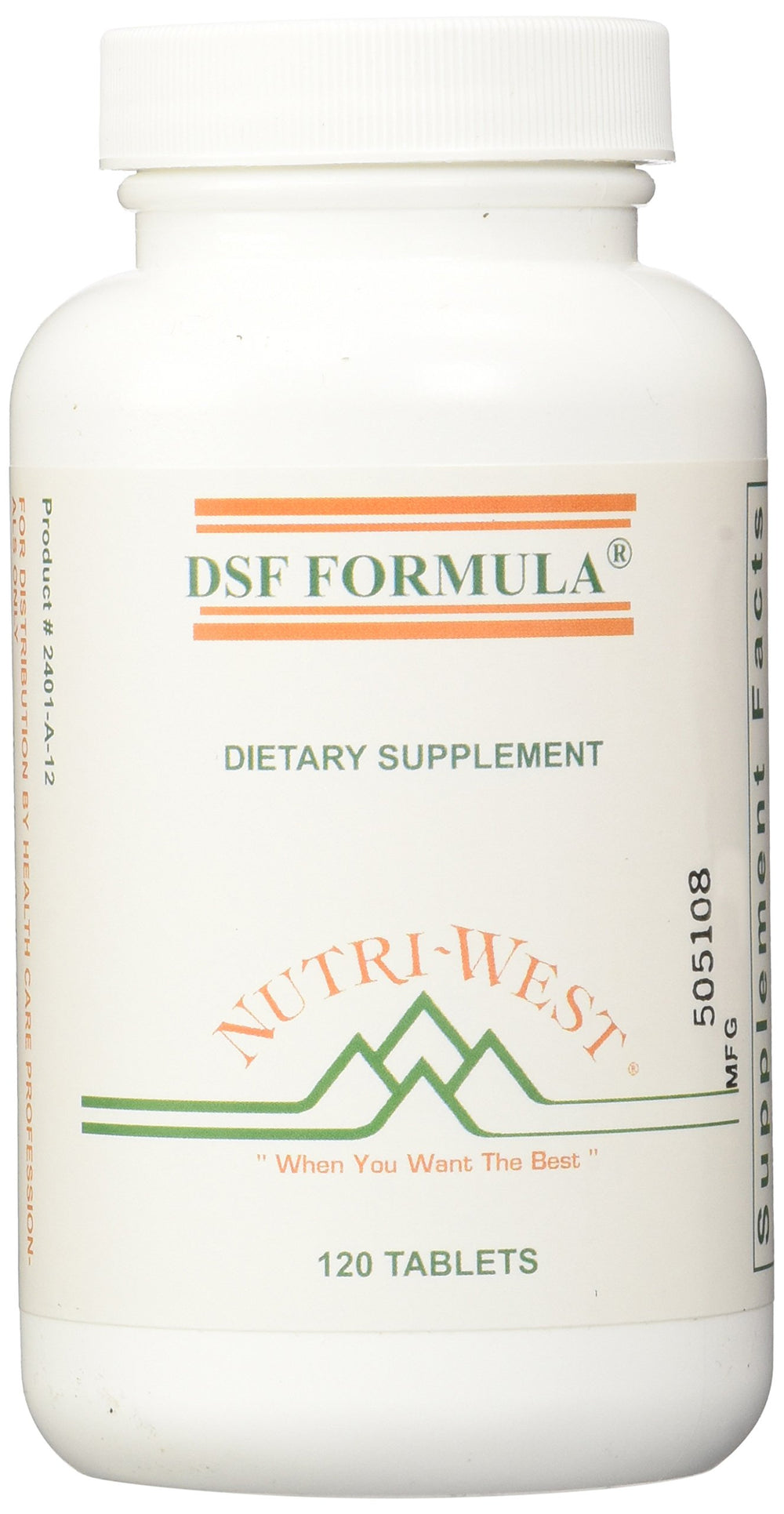 Nutri-West DSF Formula tablets bottle for daily wellness support.