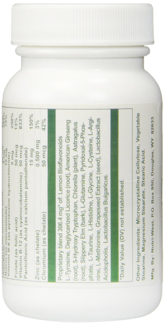Nutri West DSF Herbal bottle back label for easy directions