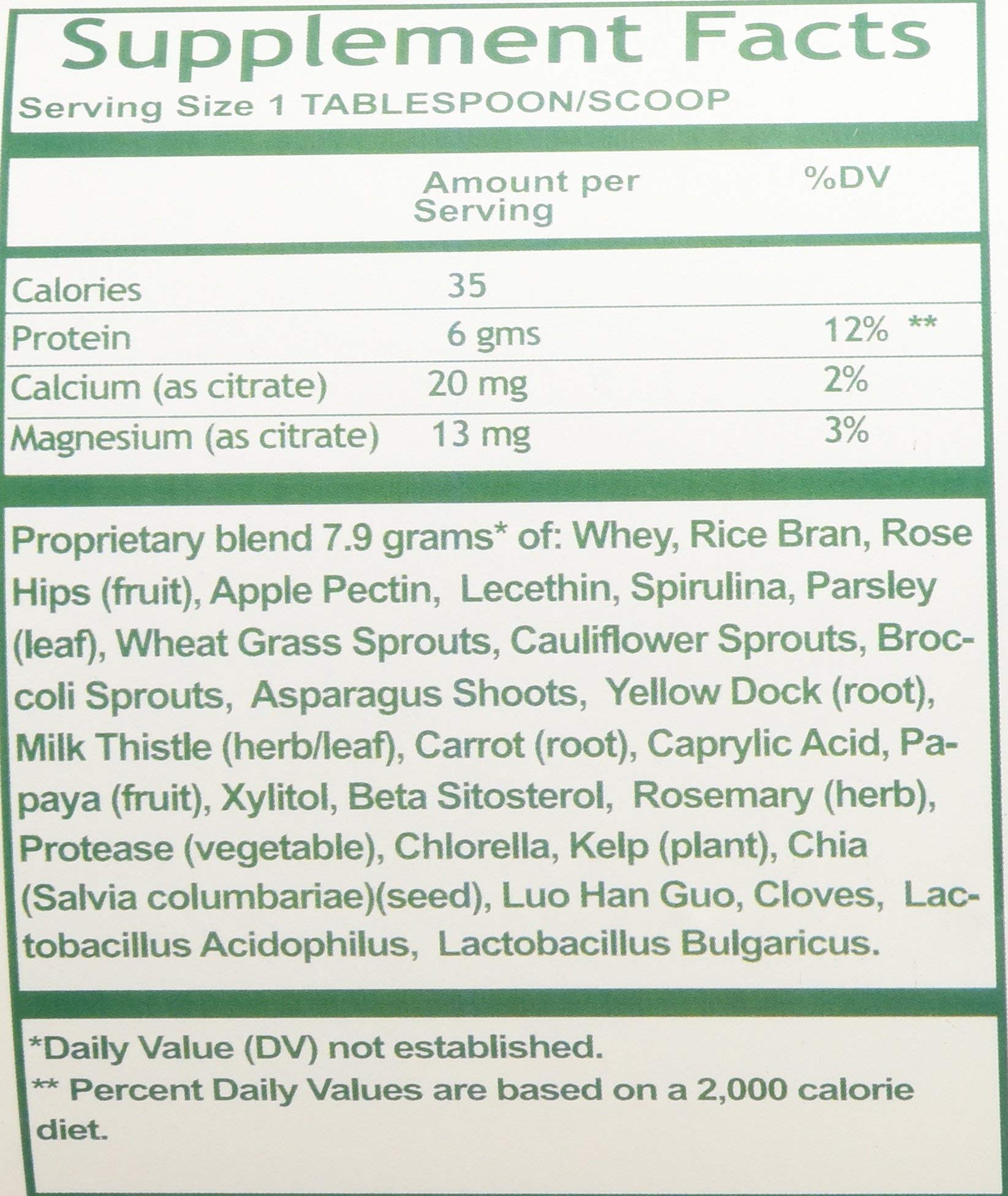 Nutri-West Total Green Protein Powder scoop close-up highlighting plant-based protein
