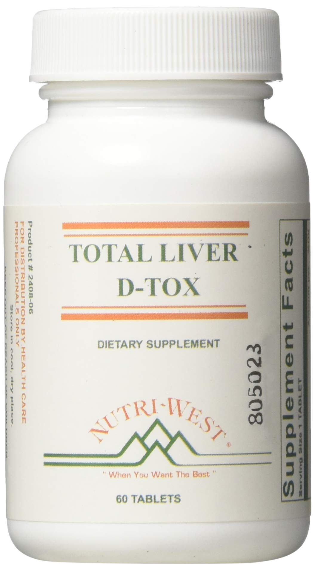 Nutri-West Total Liver-D-Tox bottle front view for daily wellness routine