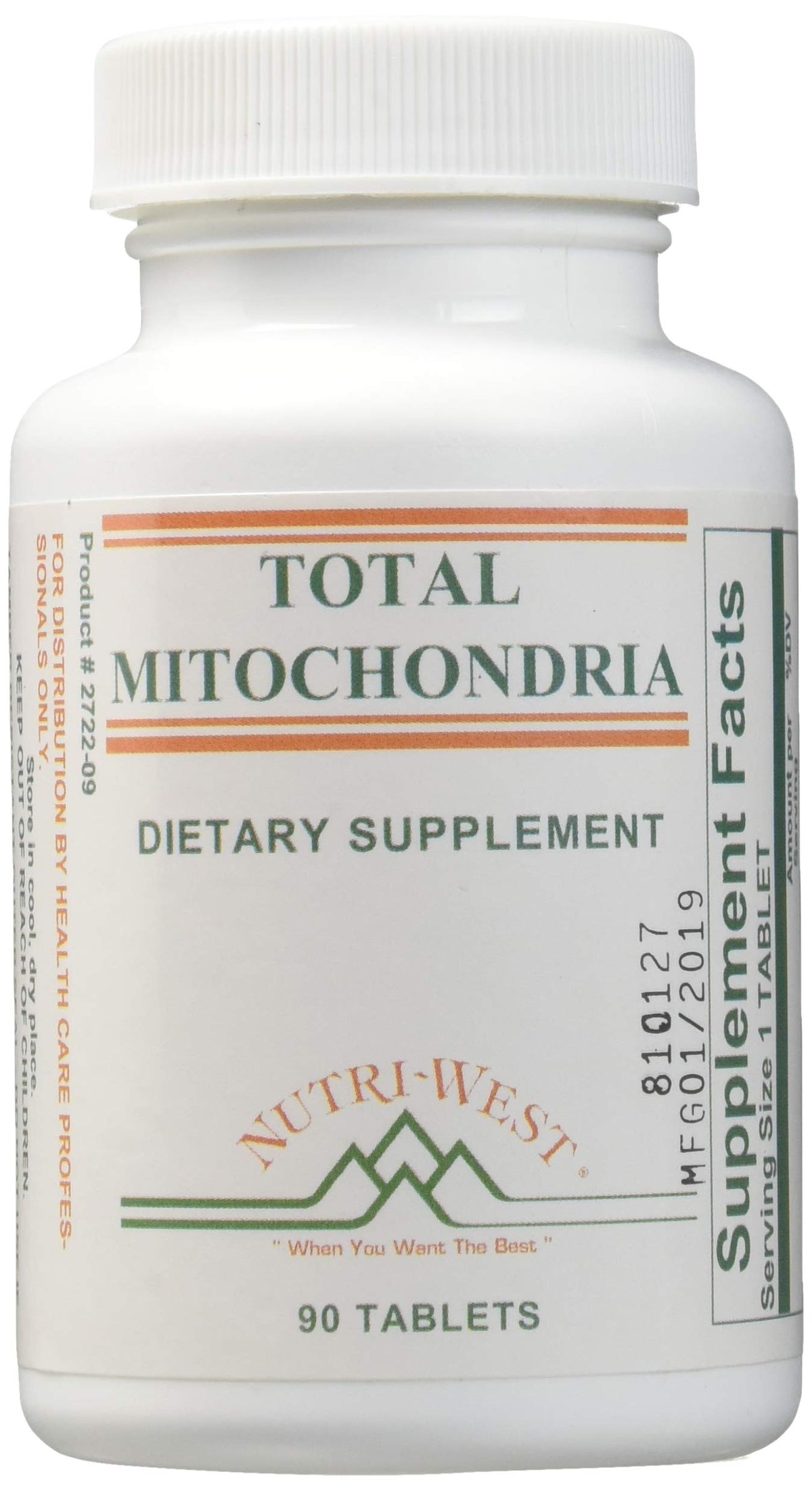 Nutri-West Total Mitochondria bottle for daily vitality support.