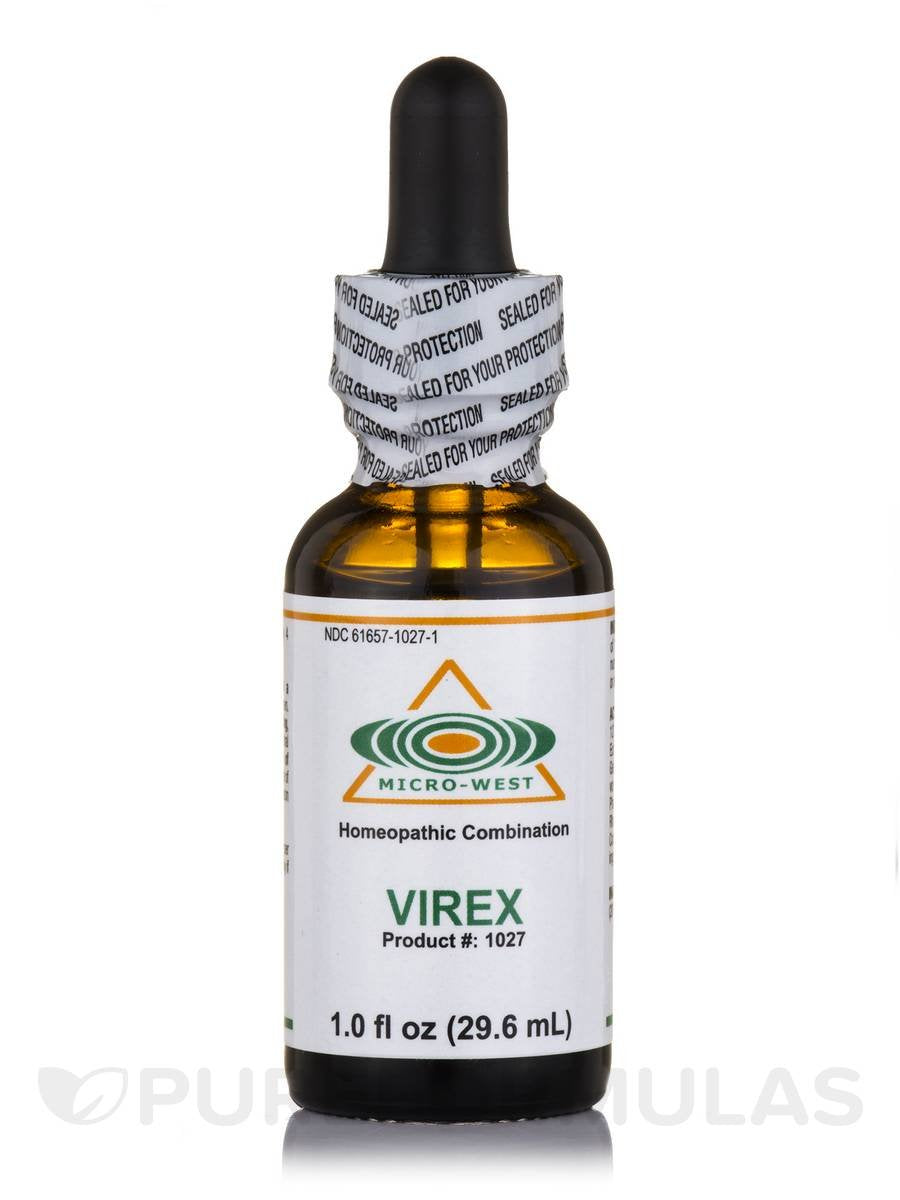 Nutri-West Virex bottle cap shown for secure storage.