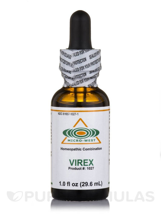 Nutri-West Virex bottle cap shown for secure storage.