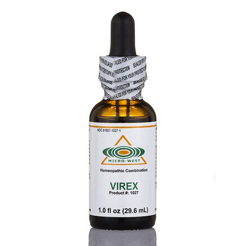Nutri-West Virex bottle front, 1 oz size for convenient daily use.