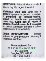 Nutri-West Virex packaging on a bathroom shelf for routine use.