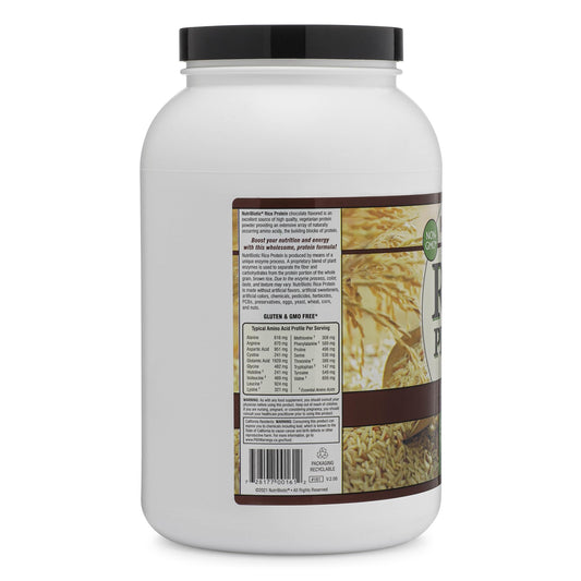 NutriBiotic Chocolate Rice Protein scoop for quick protein boosts