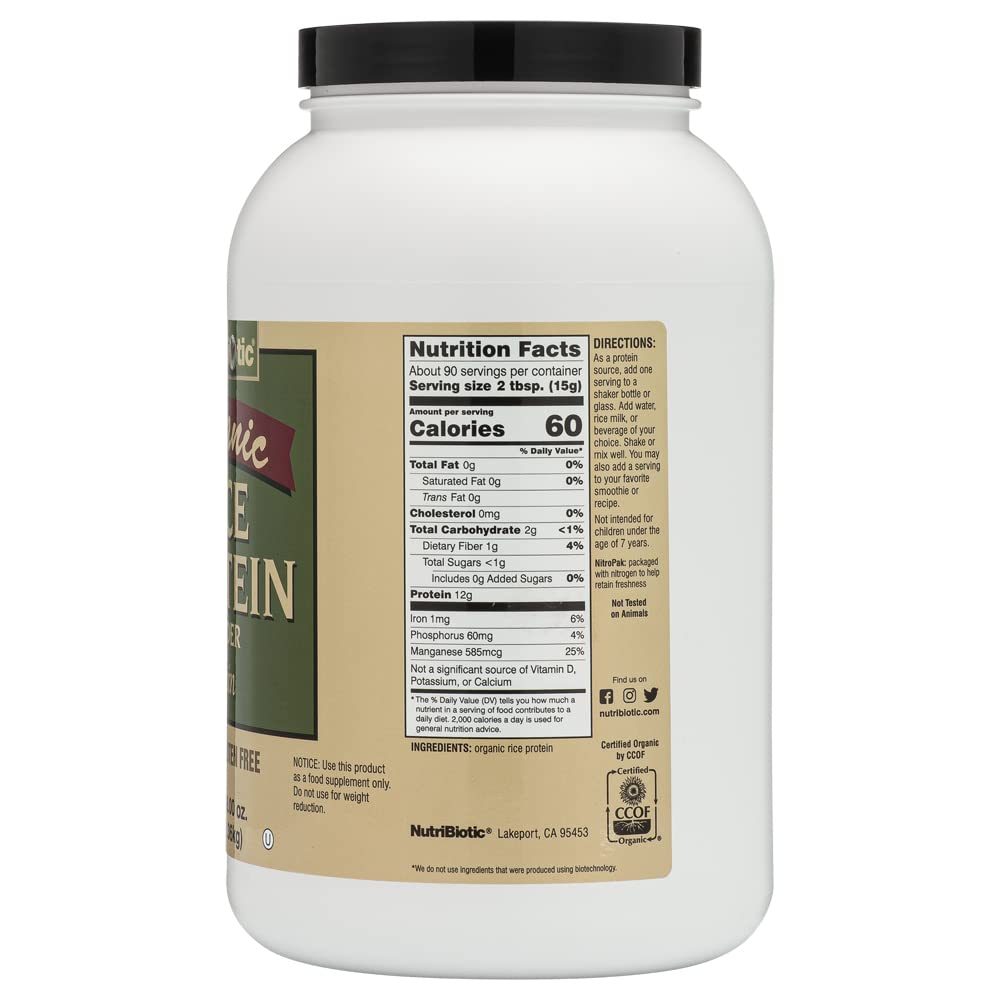 NutriBiotic rice protein dispense scoop for precise dosing